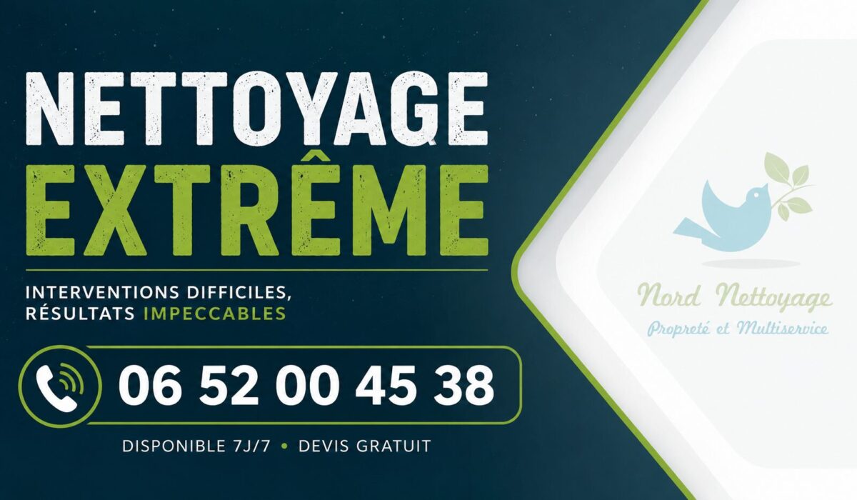Nettoyage extrême à Condrieu par Nord Nettoyage, intervention rapide pour logements insalubres, après sinistre, syndrome de Diogène et remise en état.