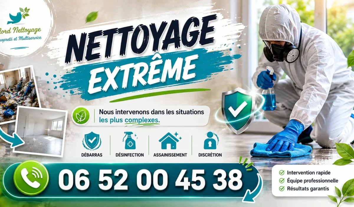Courrières : nos prestations de nettoyage extrême