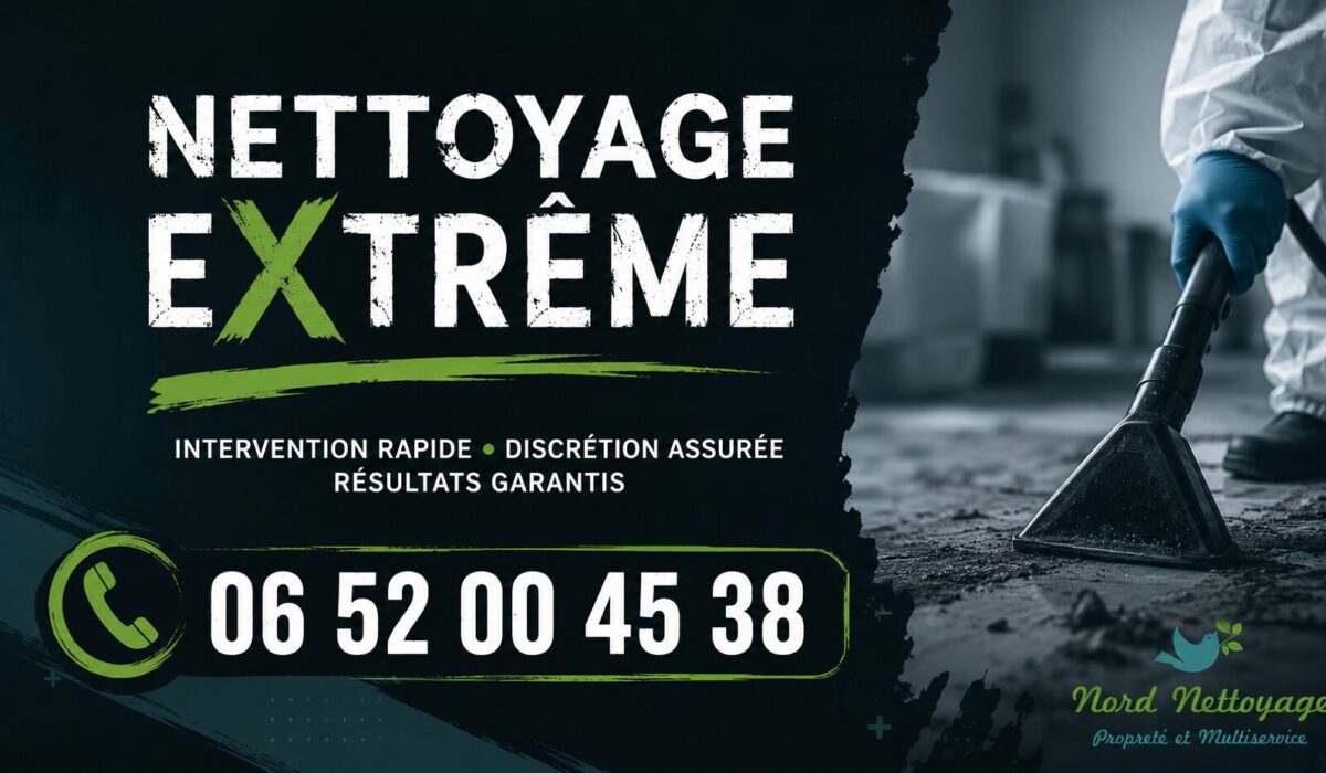 Équipe de nettoyage extrême intervenant à Craponne-sur-Arzon pour désinfection, débarras et remise en état de logements insalubres.