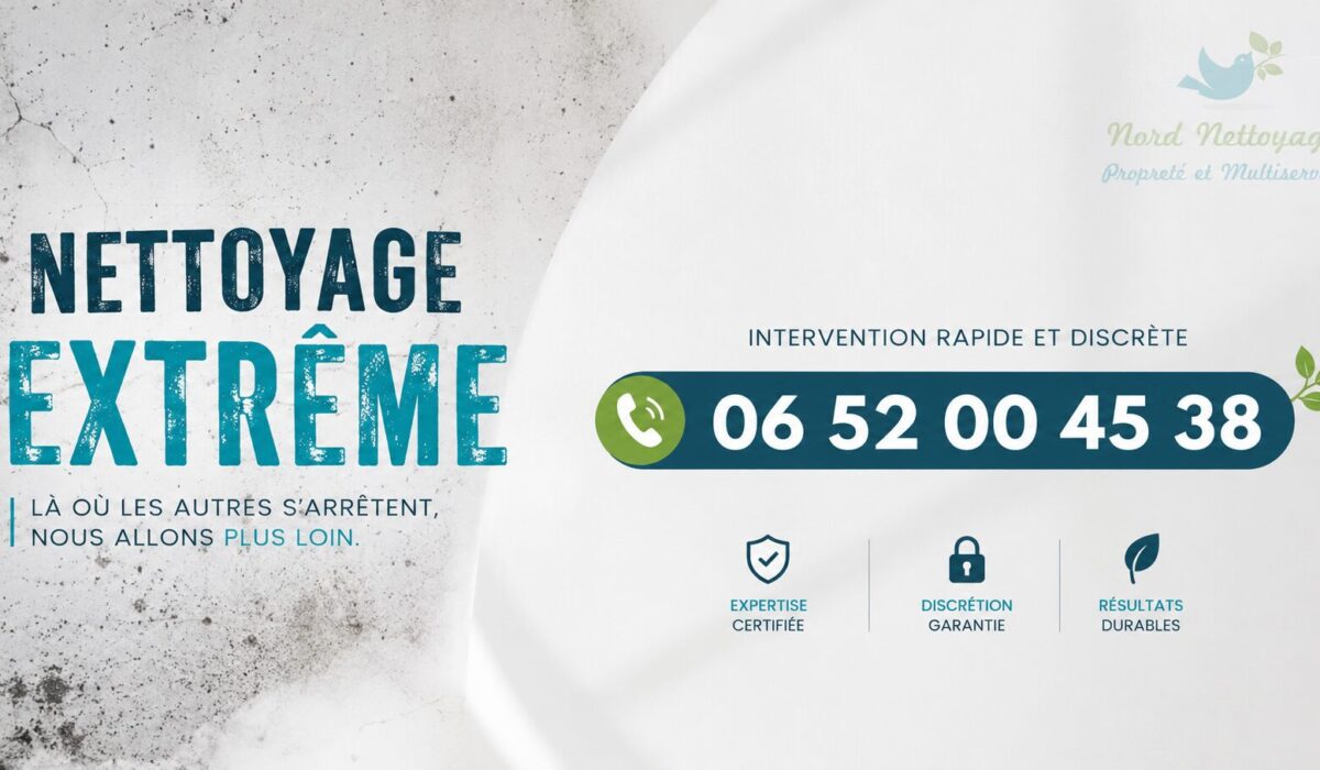 Intervention de nettoyage extrême à Créteil par Nord Nettoyage pour logement insalubre, syndrome de Diogène et remise en état après sinistre.