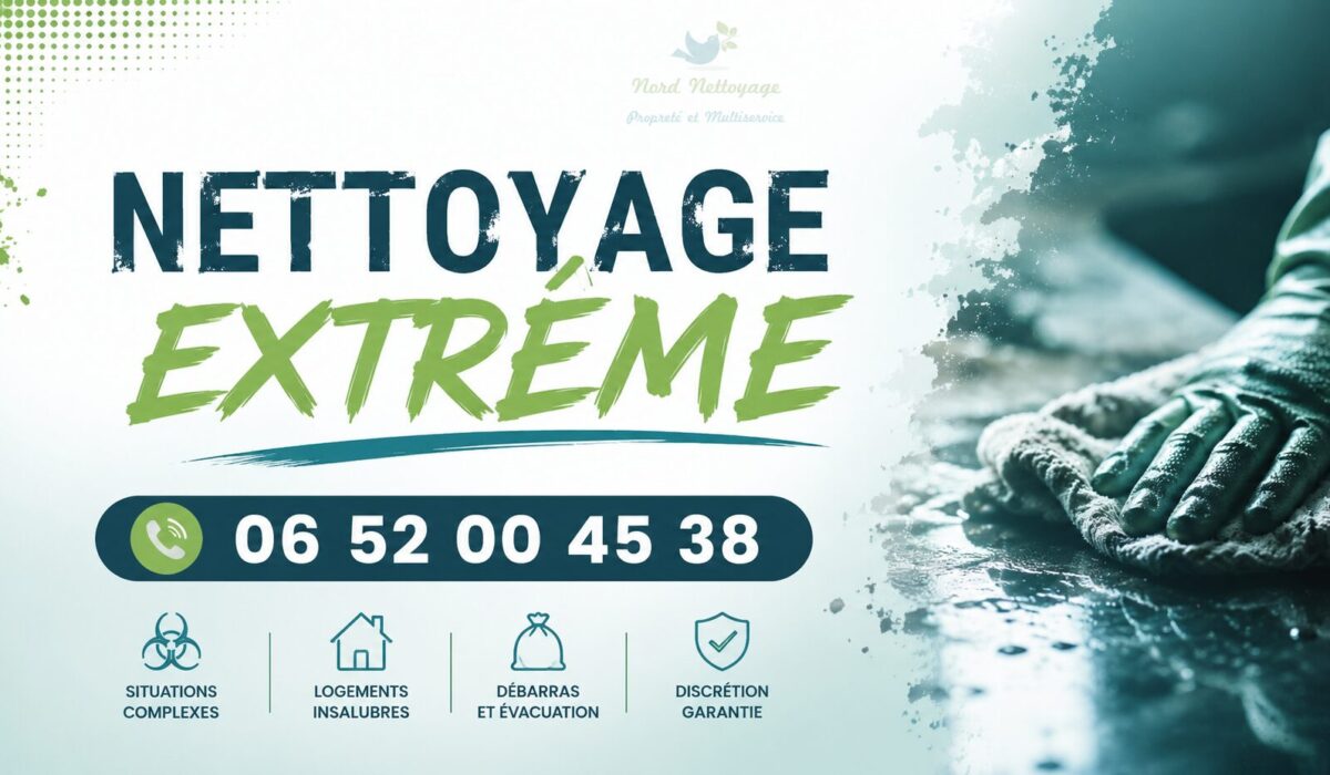 Nettoyage extrême à Dieulefit par Nord Nettoyage avec intervention rapide pour logements insalubres, syndrome de Diogène et après sinistre.