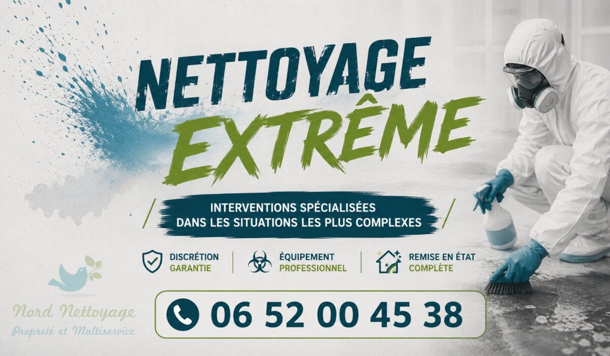 Nettoyage extrême à Dompierre-sur-Besbre avec intervention rapide et discrète par Nord Nettoyage