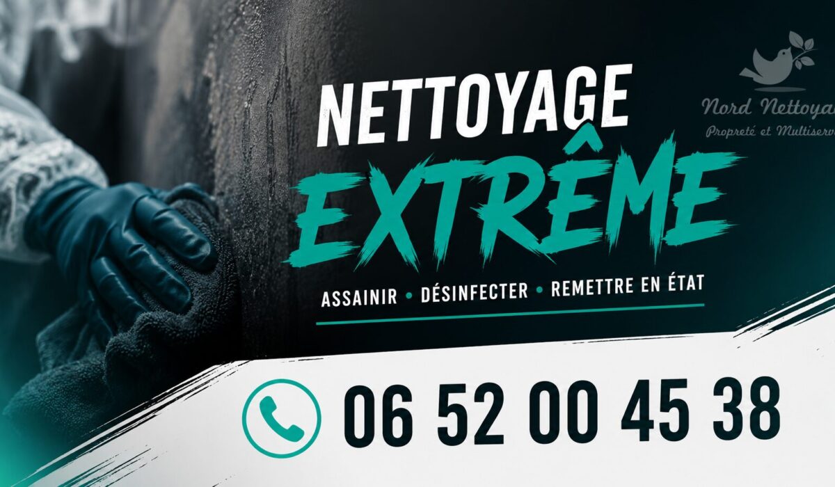 Nettoyage extrême professionnel avec intervention de désinfection et remise en état, Nord Nettoyage à Donnemarie-Dontilly.