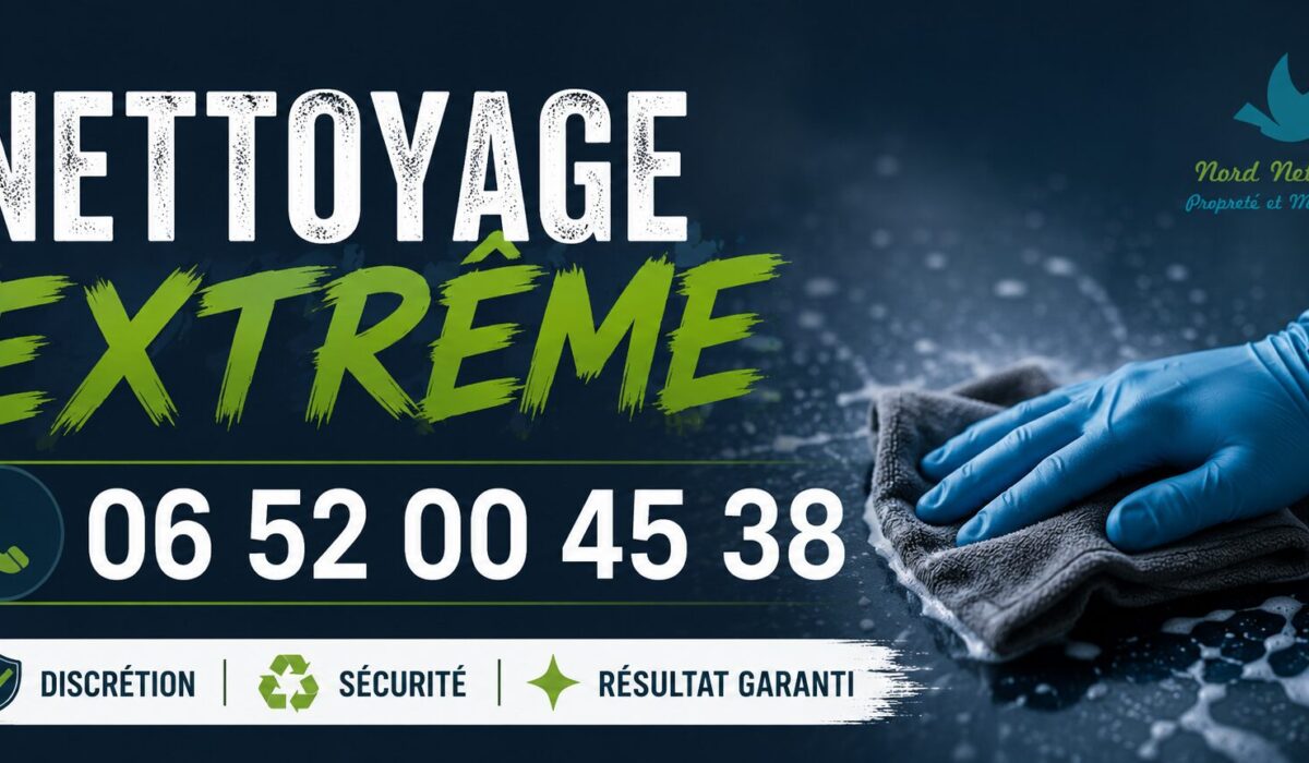 Équipe spécialisée en nettoyage extrême à Draveil avec intervention pour logement insalubre, syndrome de Diogène, débarras et désinfection complète.