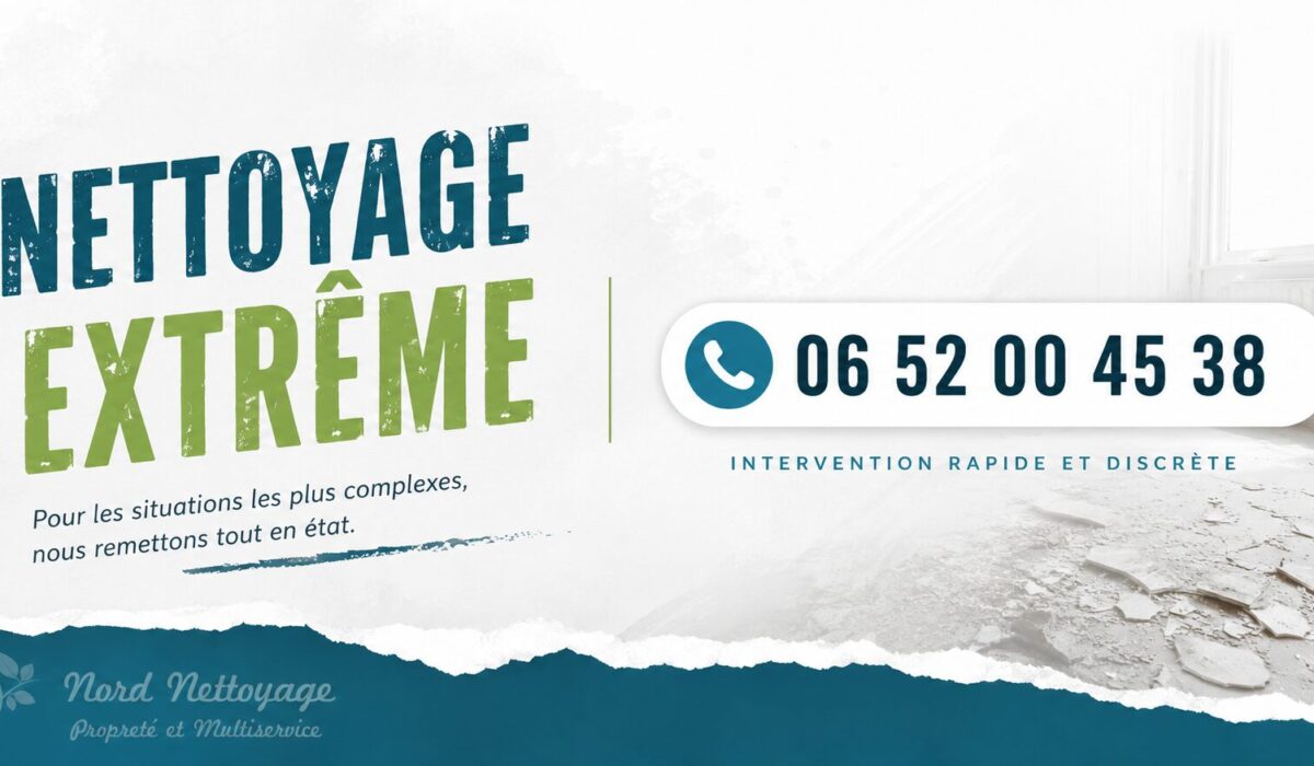 Nettoyage extrême à Ennezat avec intervention rapide pour logements insalubres, syndrome de Diogène et remise en état complète.
