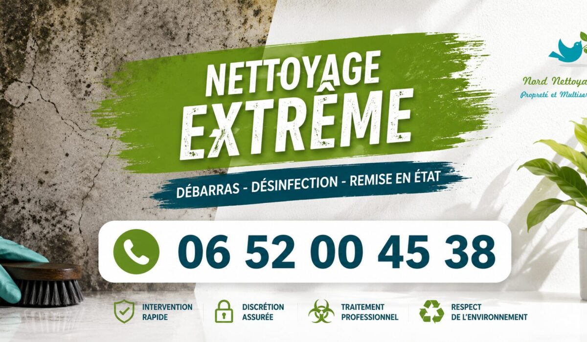 Nettoyage extrême à Épinay-sur-Seine avec intervention rapide, désinfection complète et remise en état de logements insalubres.