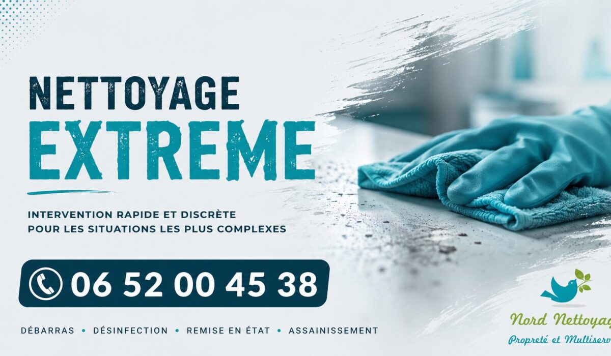 Intervention de nettoyage extrême à Feucherolles avec remise en état complète, désinfection et débarras professionnels.