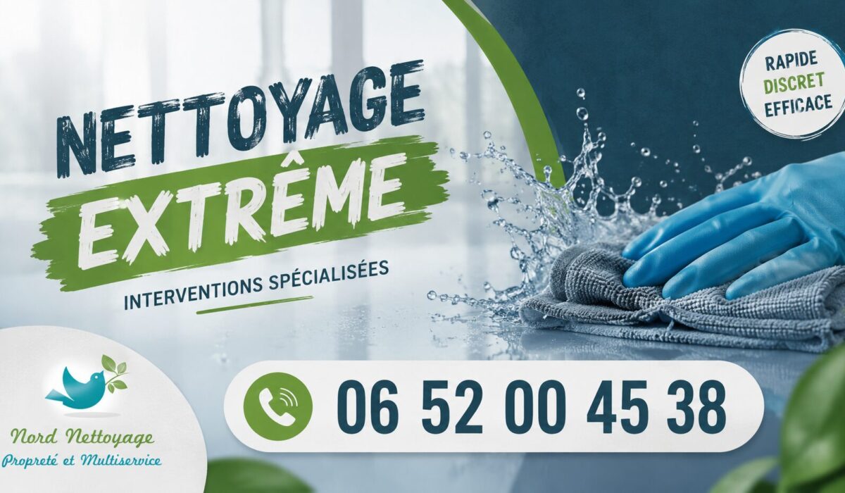 Nettoyage extrême à Fontaines-Saint-Martin par Nord Nettoyage, intervention rapide pour logements insalubres, syndrome de Diogène, après décès et désinfection.