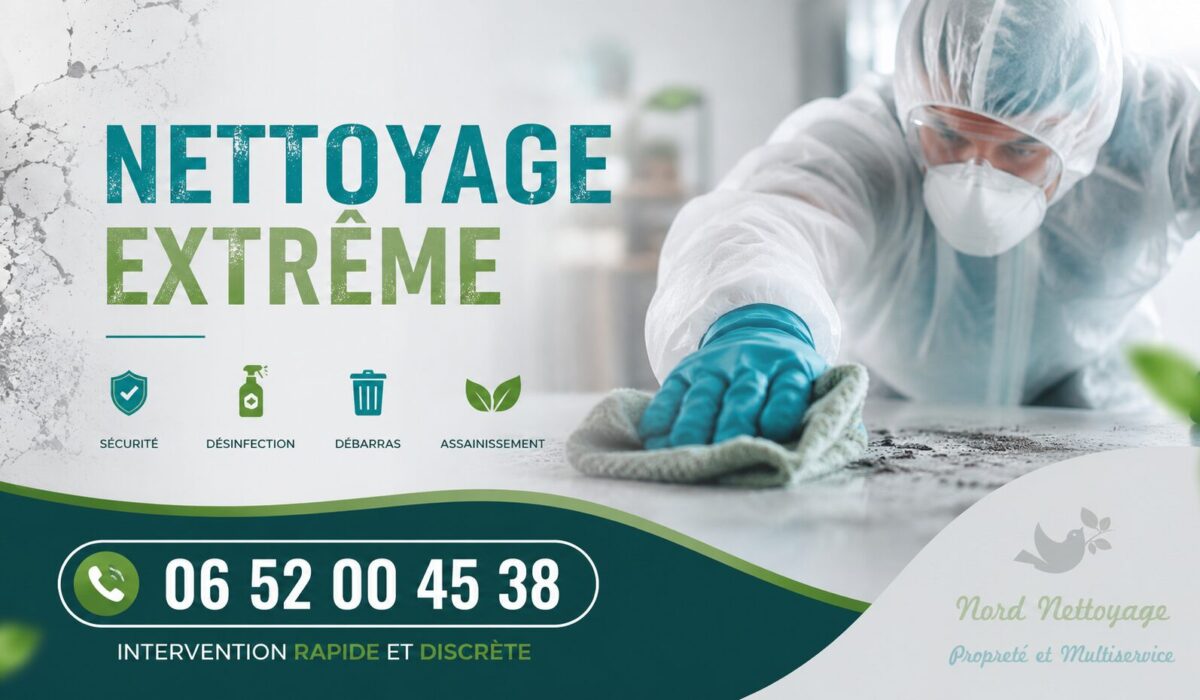 Intervention de nettoyage extrême à Fontenay-le-Fleury avec désinfection, débarras et remise en état complète des logements insalubres.