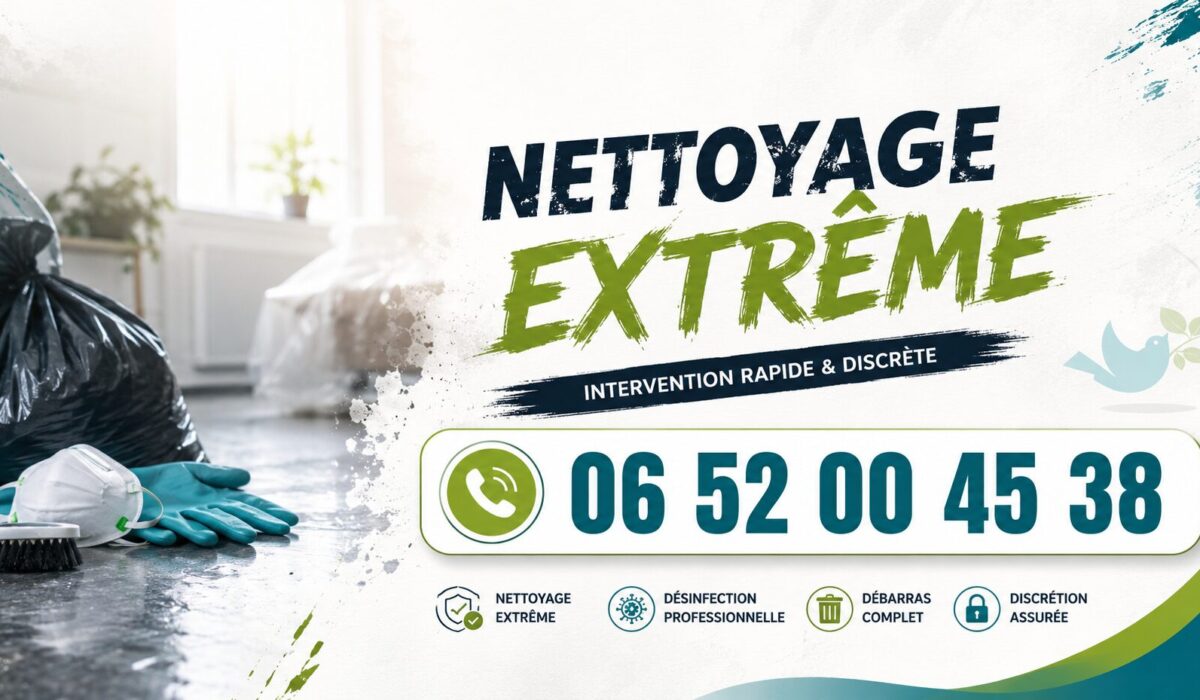 Intervention de nettoyage extrême dans un logement très dégradé avec désinfection complète et remise en état rapide à Fresnes.