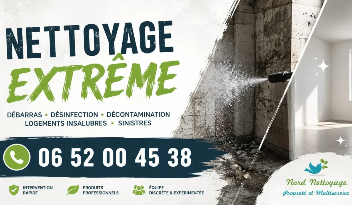 Fretin : nos prestations de nettoyage extrême