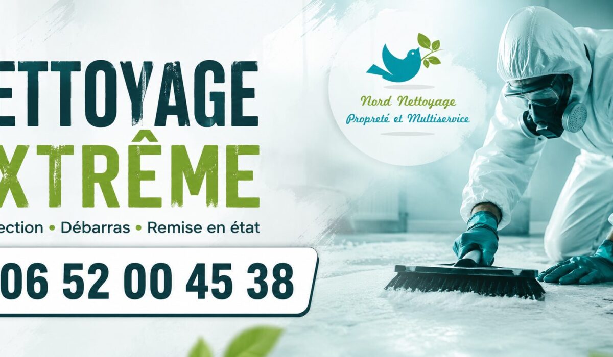 Nettoyage extrême réalisé par Nord Nettoyage avec désinfection, débarras et remise en état de logements insalubres à Garancières.