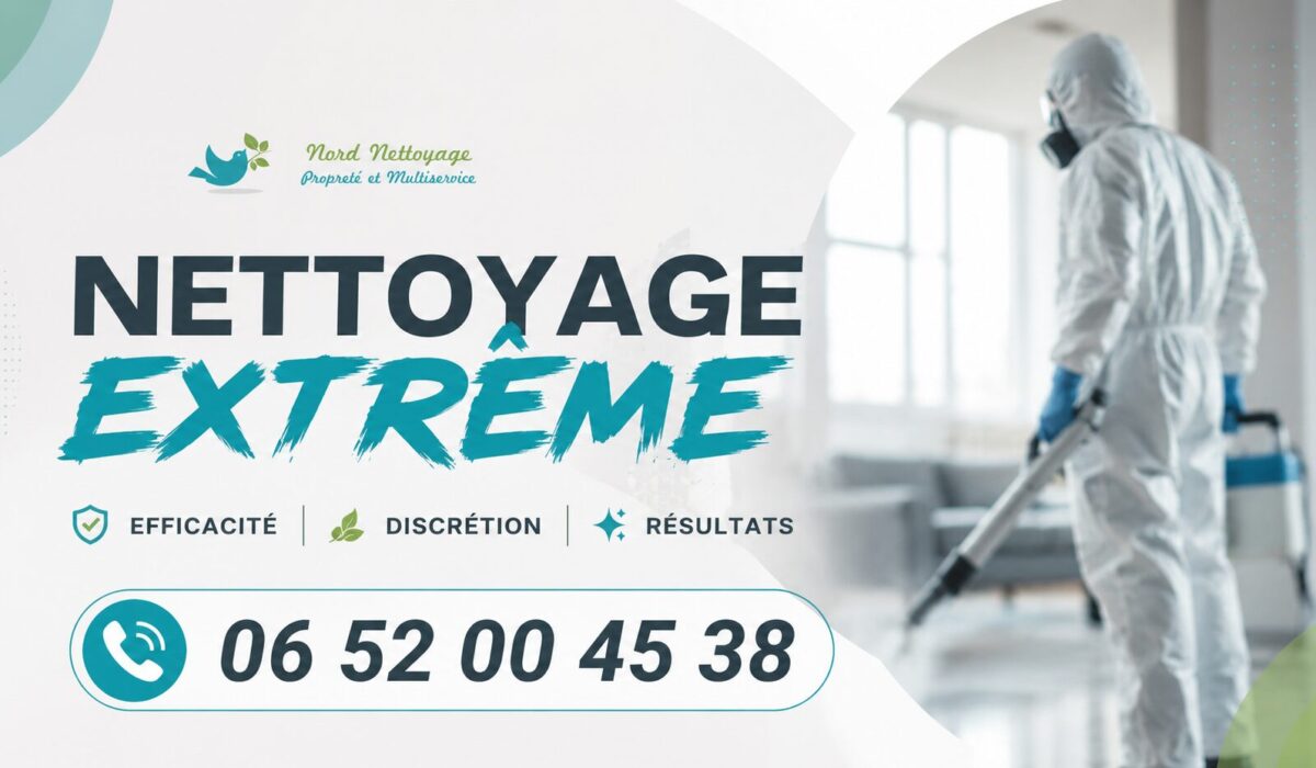 Nettoyage extrême à Gennevilliers réalisé par une équipe spécialisée avec intervention rapide, désinfection et remise en état complète.