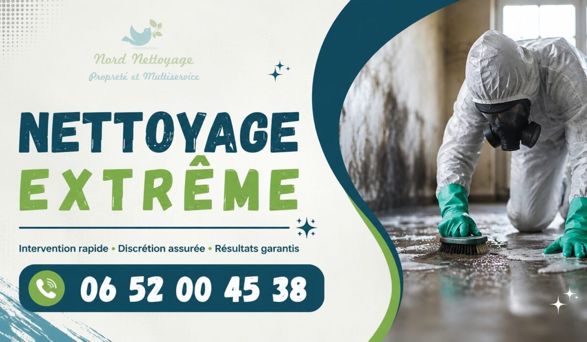 Intervention de nettoyage extrême à Goussainville avec désinfection, débarras et remise en état de logements insalubres