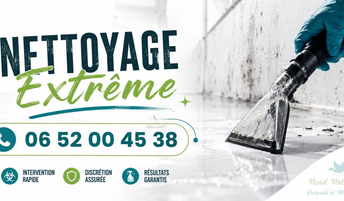 Nettoyage extrême avec intervention professionnelle et désinfection à Grand-Charmont par Nord Nettoyage.