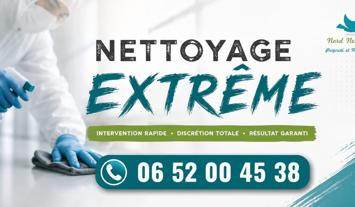 Technicien spécialisé en nettoyage extrême à Guyancourt réalisant une désinfection complète après débarras d'un logement insalubre.