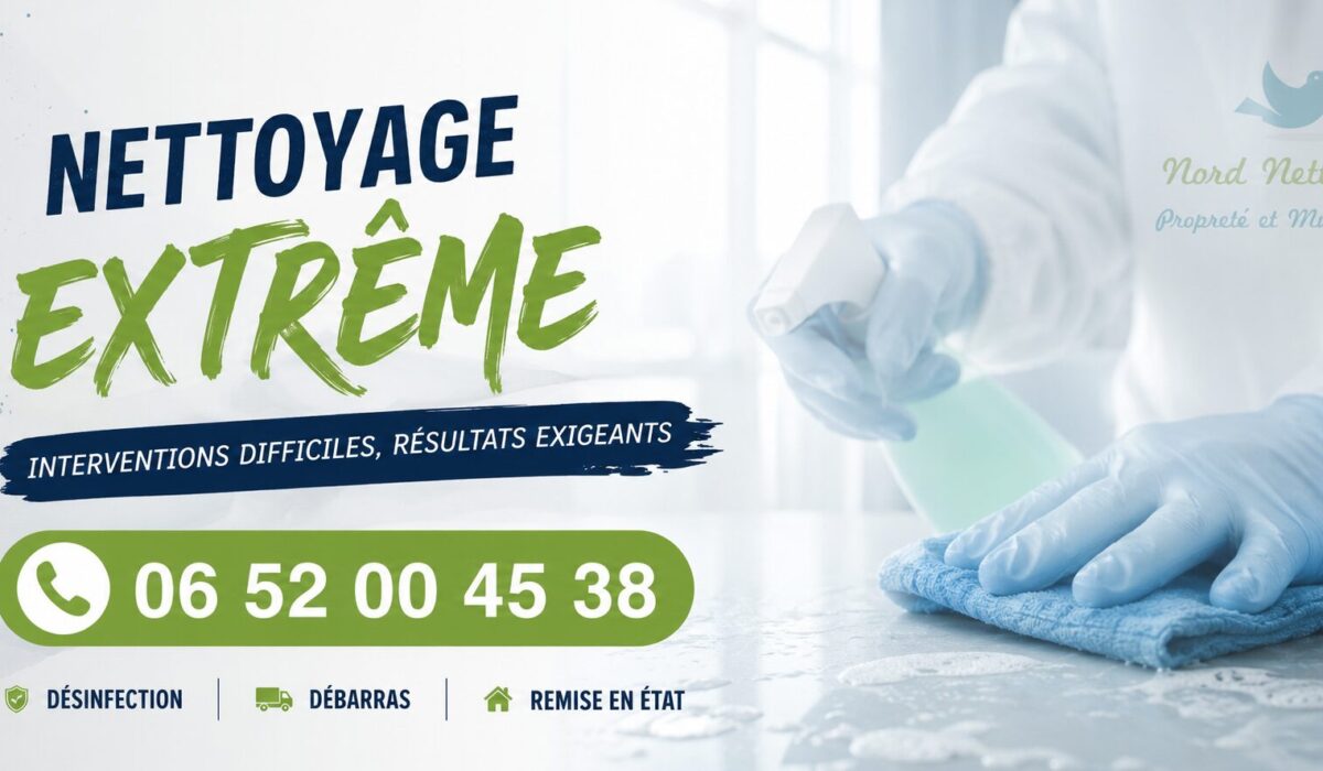 Équipe spécialisée en nettoyage extrême à L'Étrat avec désinfection, débarras et remise en état de logements insalubres.