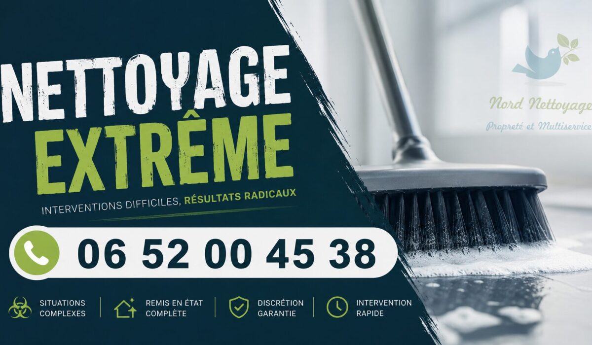 Nettoyage extrême à La Buisse par Nord Nettoyage : intervention rapide pour logements insalubres, syndrome de Diogène, après décès, après sinistre et désinfection.