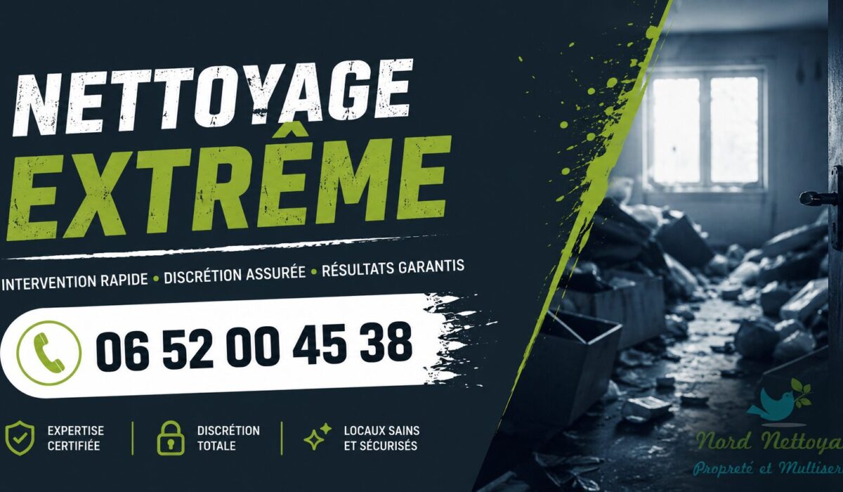 Nettoyage extrême à Le Chambon-sur-Lignon par Nord Nettoyage avec intervention rapide pour logements insalubres, syndrome de Diogène, après décès et désinfection.