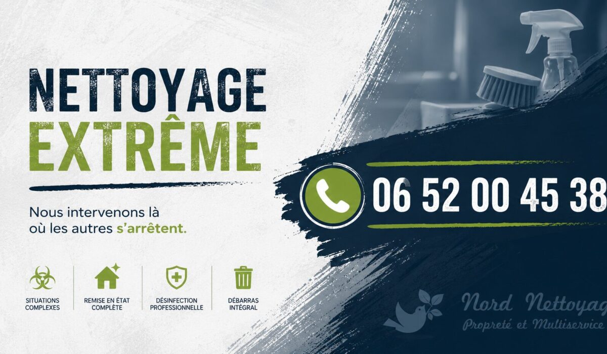 Nettoyage extrême au Pré-Saint-Gervais avec intervention rapide pour logement insalubre, syndrome de Diogène, désinfection et remise en état complète.