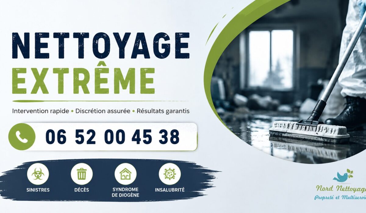 Nettoyage extrême aux Houches réalisé par Nord Nettoyage avec remise en état complète de logements très insalubres.