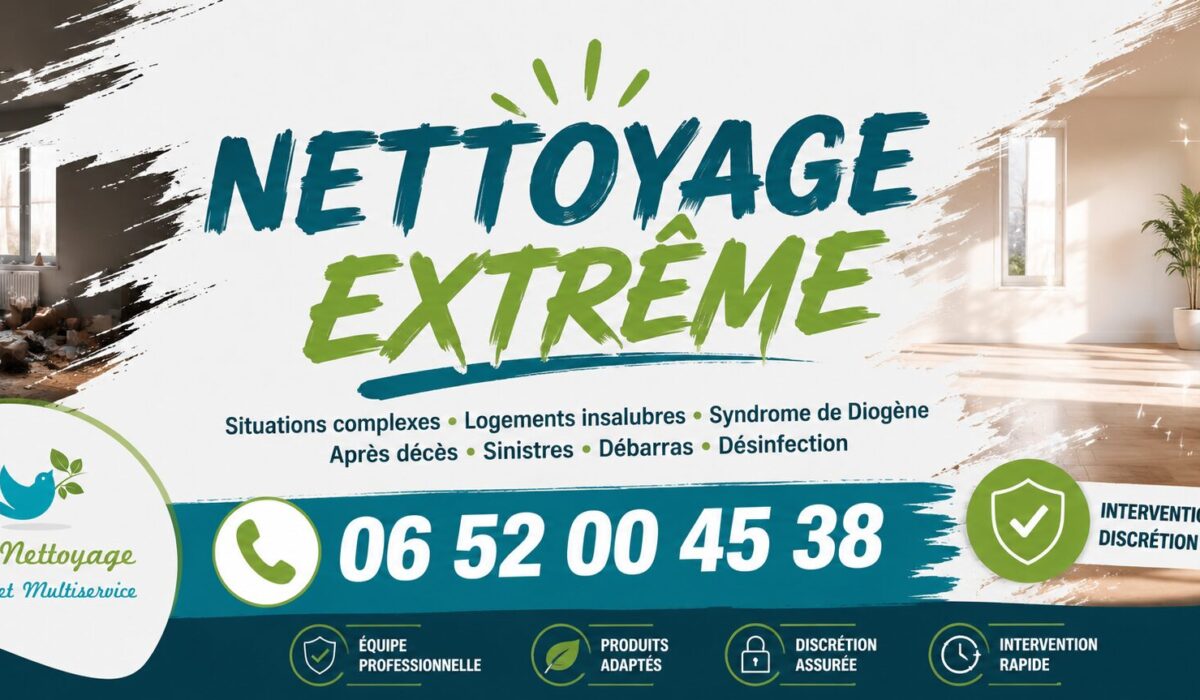 Nettoyage extrême à Les Marches : remise en état de logements insalubres, syndrome de Diogène, débarras et désinfection professionnelle.