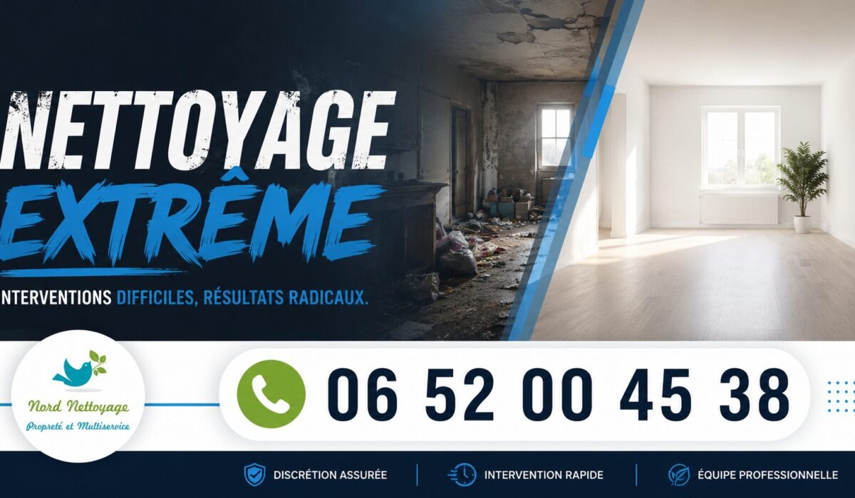 Nettoyage extrême à Limonest avec intervention rapide pour la remise en état, la désinfection et le débarras de logements insalubres.