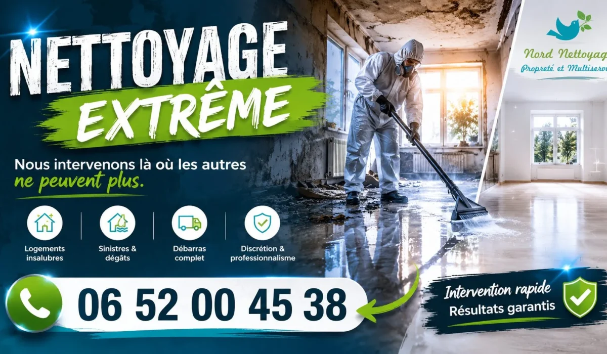 Lourches : nos prestations de nettoyage extrême