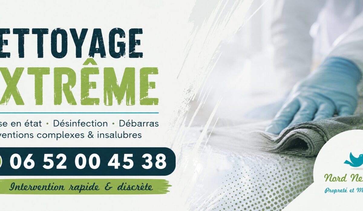 Intervention de nettoyage extrême à Maisons-Laffitte avec désinfection, débarras et remise en état de logement insalubre.