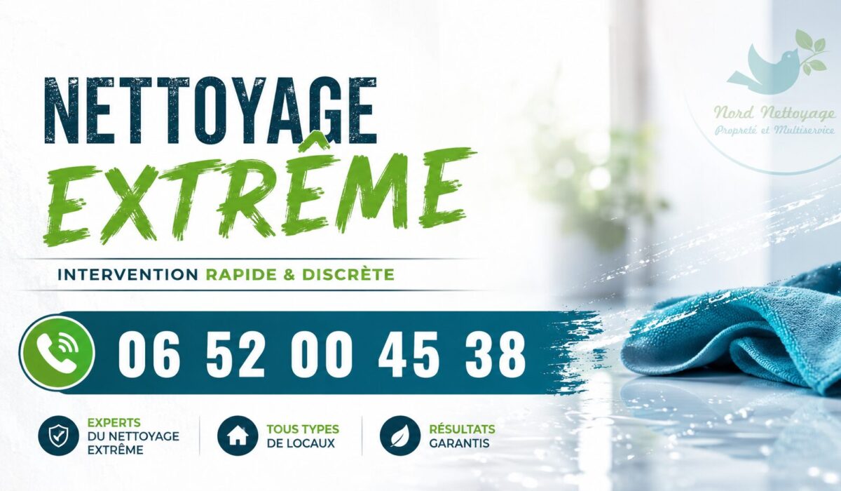 Nettoyage extrême professionnel à Mantes-la-Jolie avec intervention rapide, discrète et remise en état complète.