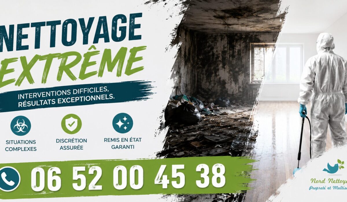 Entreprise spécialisée en nettoyage extrême à Massieux avec remise en état de logements insalubres, syndrome de Diogène et nettoyage après sinistre.