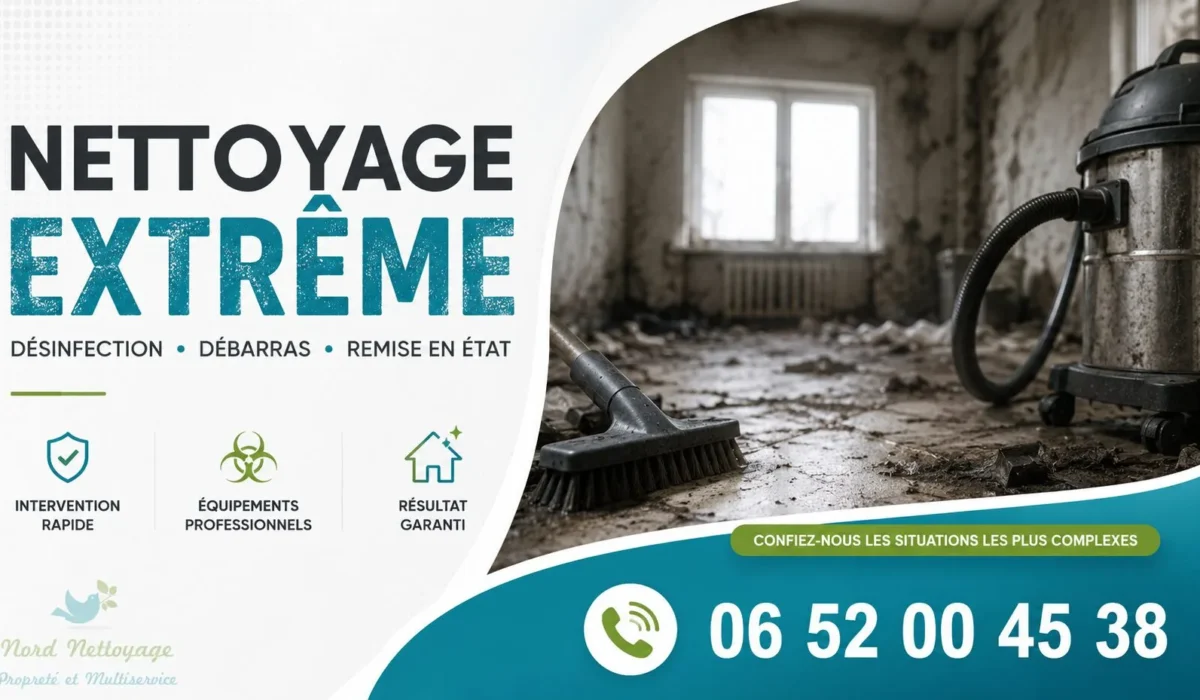 Merville : nos prestations de nettoyage extrême