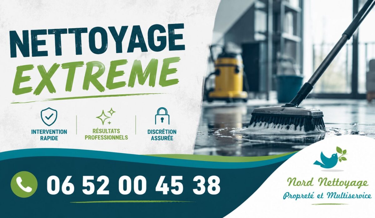 Nettoyage extrême à Modane par Nord Nettoyage, intervention rapide pour logements insalubres, sinistres et locaux professionnels.