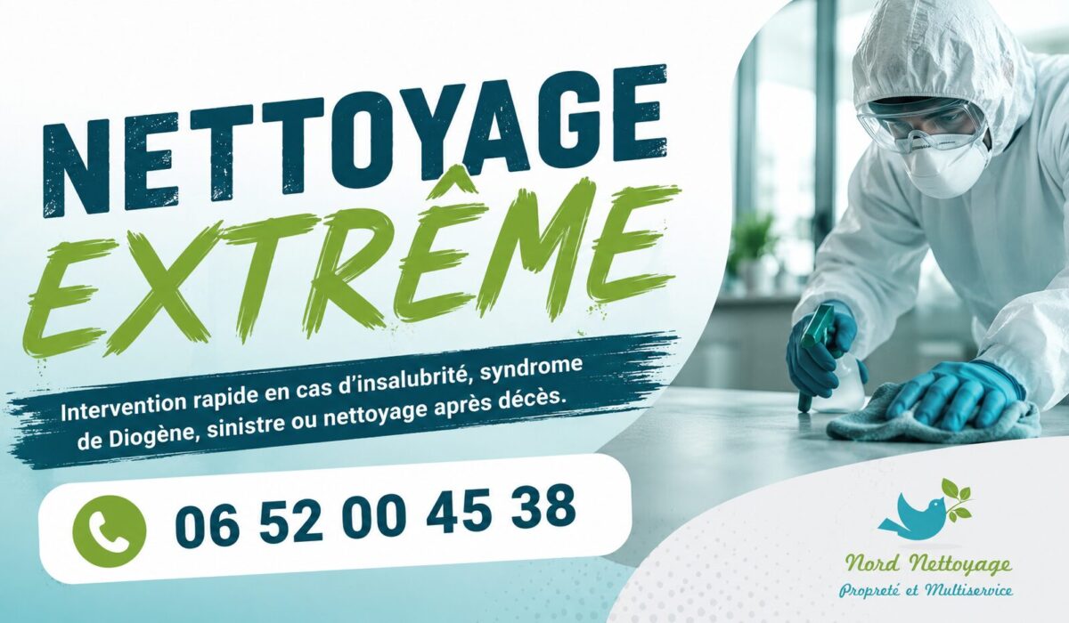 Nettoyage extrême à Montmélian réalisé par une équipe spécialisée avec intervention rapide pour logements insalubres, après sinistre et désinfection.