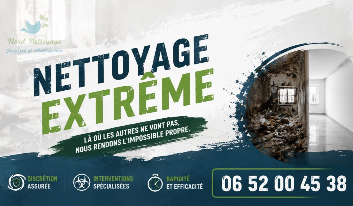 Nettoyage extrême à Montmeyran : intervention professionnelle pour logements insalubres, syndrome de Diogène, après décès et après sinistre.