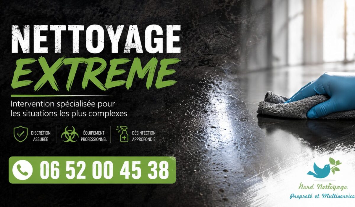 Intervention de nettoyage extrême aux Mureaux avec remise en état complète d'un logement dégradé.