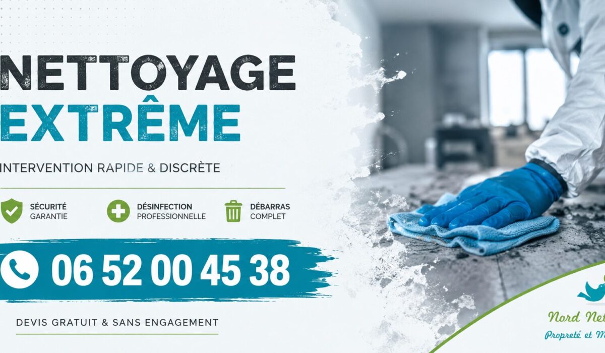 Service de nettoyage extrême à Neuilly-sur-Seine avec désinfection professionnelle et remise en état complète.