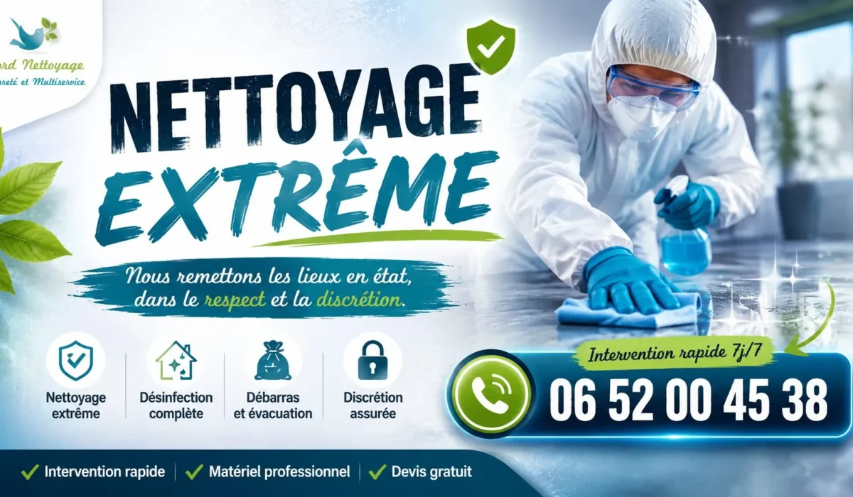 Neuville-Saint-Rémy : nos prestations de nettoyage extrême