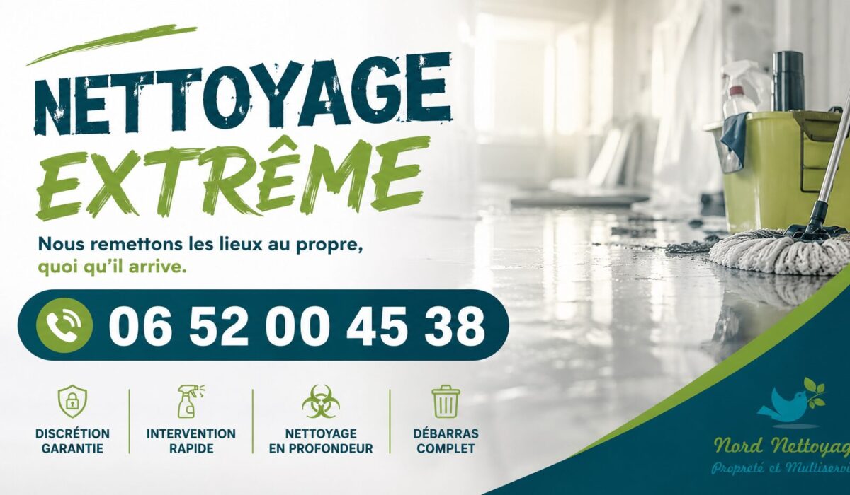 Nettoyage extrême à Noisy-le-Grand avec intervention rapide pour logements insalubres, débarras et désinfection professionnelle.