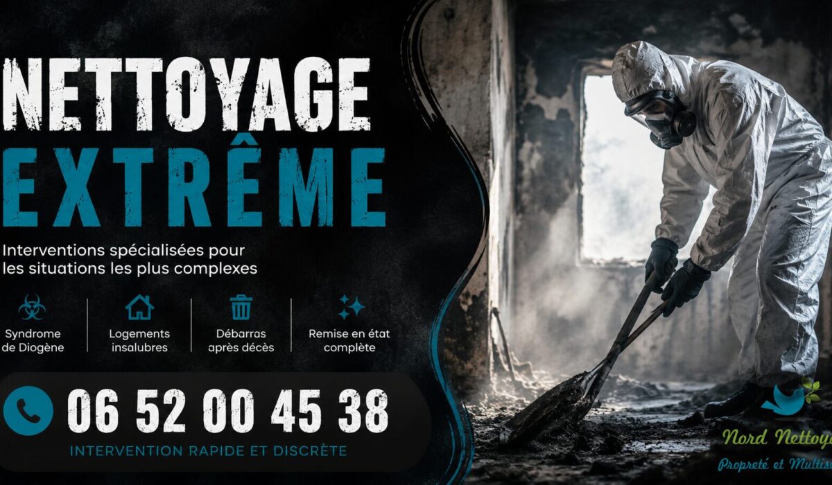 Intervention de nettoyage extrême à Noyarey pour remettre en état des logements très dégradés et insalubres.