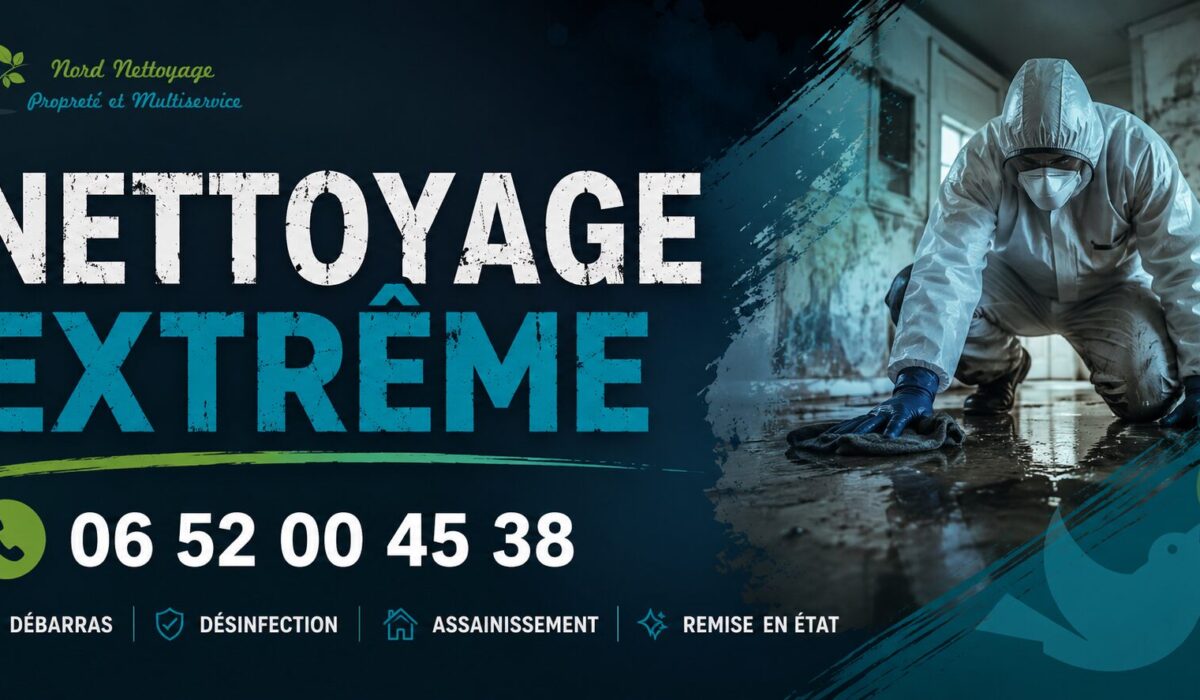 Intervention de nettoyage extrême à Orcines avec une équipe spécialisée en désinfection, débarras et remise en état de logements insalubres.