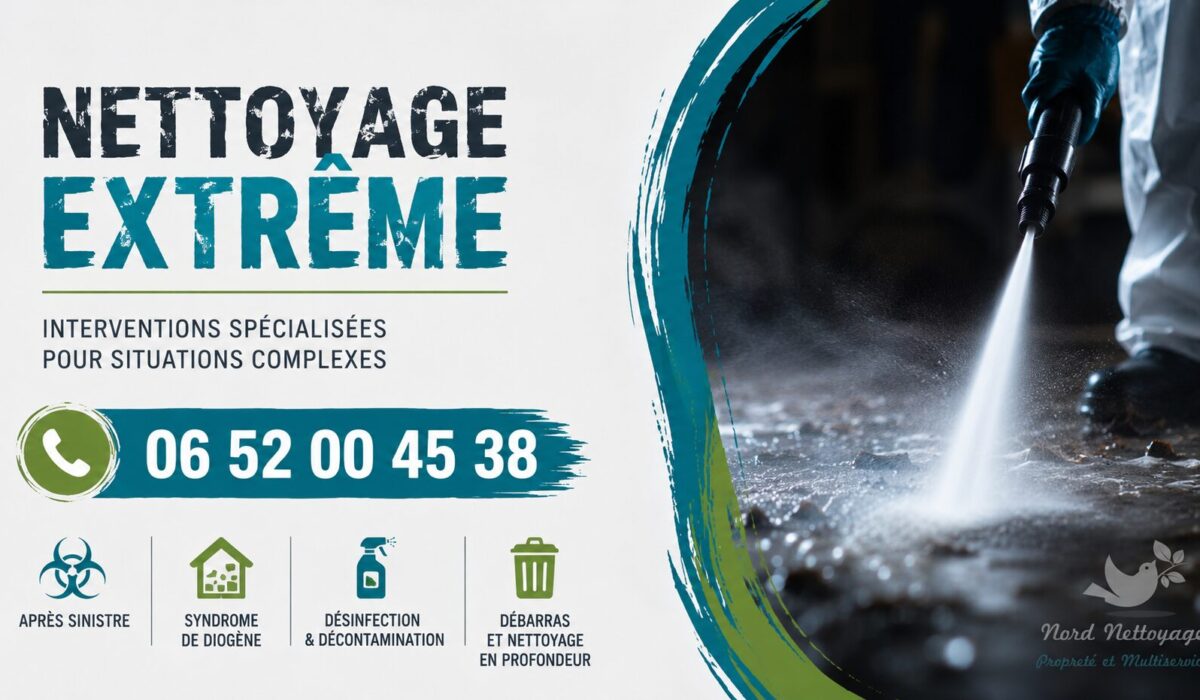 Nettoyage extrême à Ornex par Nord Nettoyage après logement insalubre, syndrome de Diogène, décès ou sinistre.
