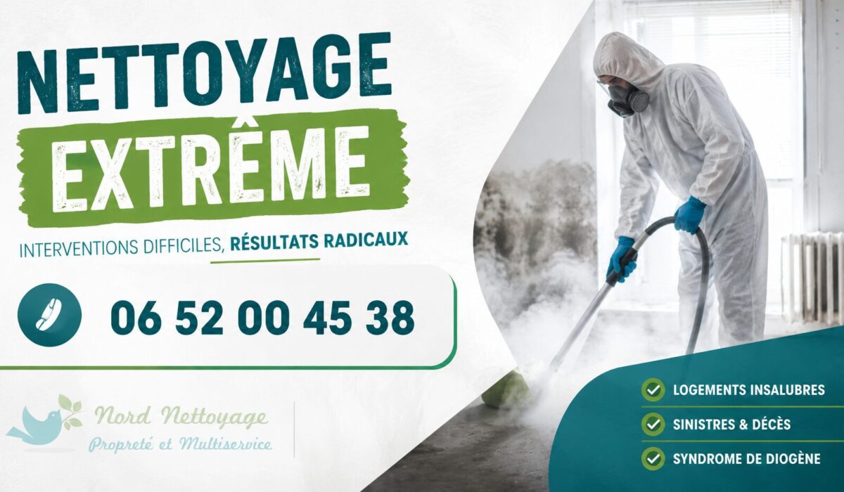 Entreprise de nettoyage extrême à Panissières – intervention pour logements insalubres, syndrome de Diogène, débarras et désinfection.