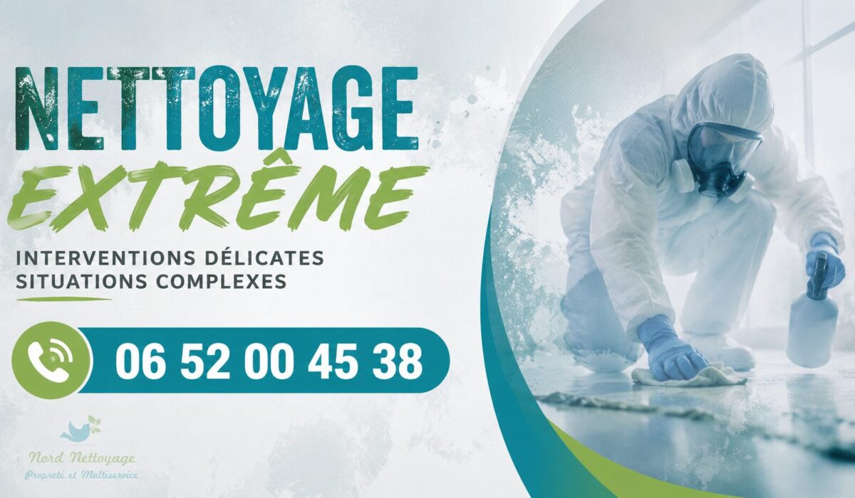 Nettoyage extrême à Pélussin par Nord Nettoyage, intervention après décès, syndrome de Diogène, sinistre et logement insalubre.