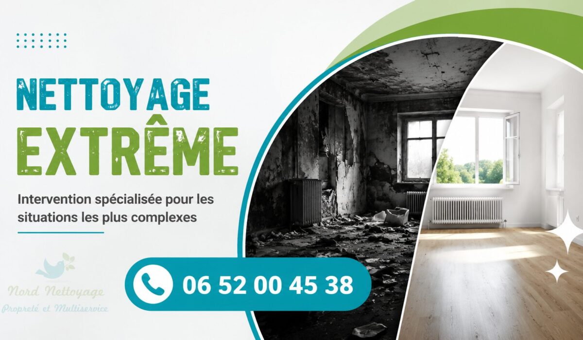 Nettoyage extrême à Poissy avec désinfection complète, débarras et remise en état de logements très dégradés.