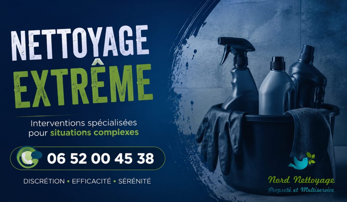Nettoyage extrême à Polignac réalisé par Nord Nettoyage avec intervention rapide pour logements insalubres, après sinistre et remise en état.