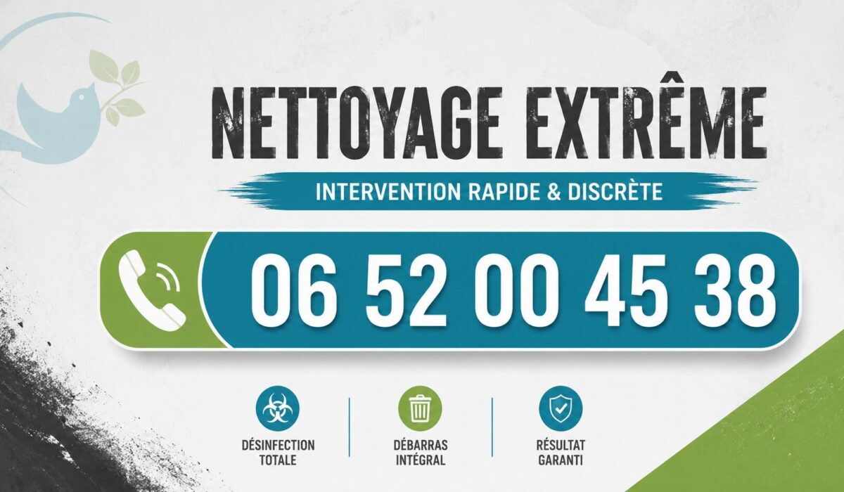 Nettoyage extrême à Pommiers avec intervention rapide pour logements insalubres, syndrome de Diogène, débarras et désinfection complète.