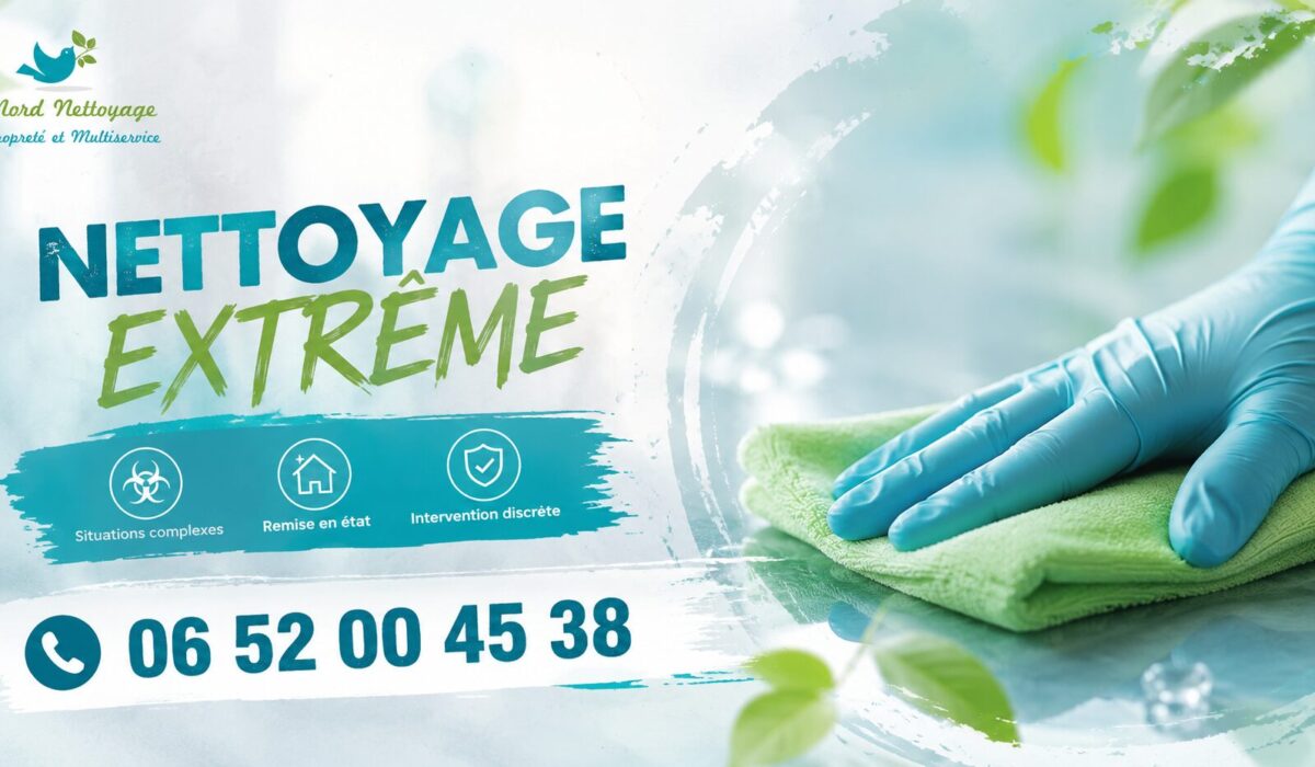 Équipe spécialisée en nettoyage extrême à Pontoise avec numéro de contact 06 52 00 45 38 pour logements insalubres, débarras et désinfection.