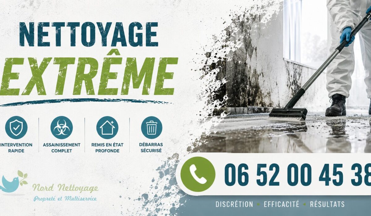 Nettoyage extrême à Puy-Guillaume avec intervention rapide, discrète et professionnelle pour logements insalubres, syndrome de Diogène, après décès et après sinistre.