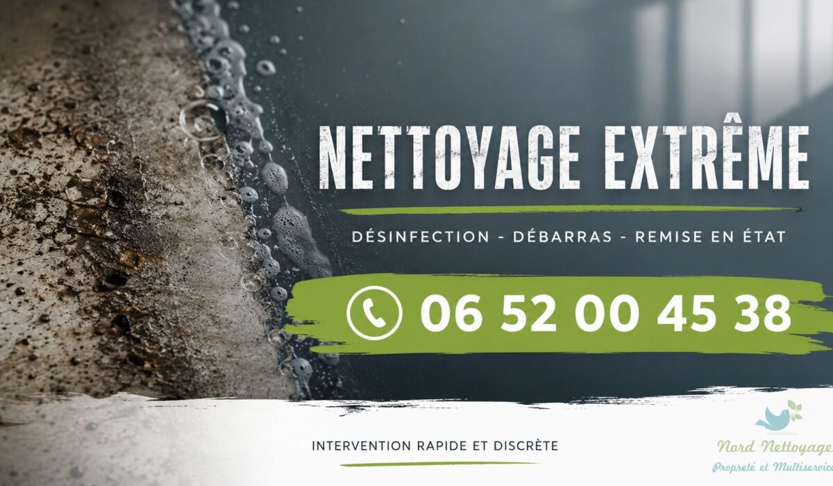 Nettoyage extrême à Replonges par Nord Nettoyage, intervention rapide pour logements insalubres, syndrome de Diogène et remise en état.